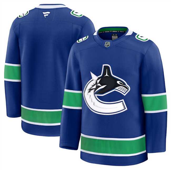 Mens Vancouver Canucks Blank Blue 2024-25 Home Stitched Hockey Jersey Dzhi